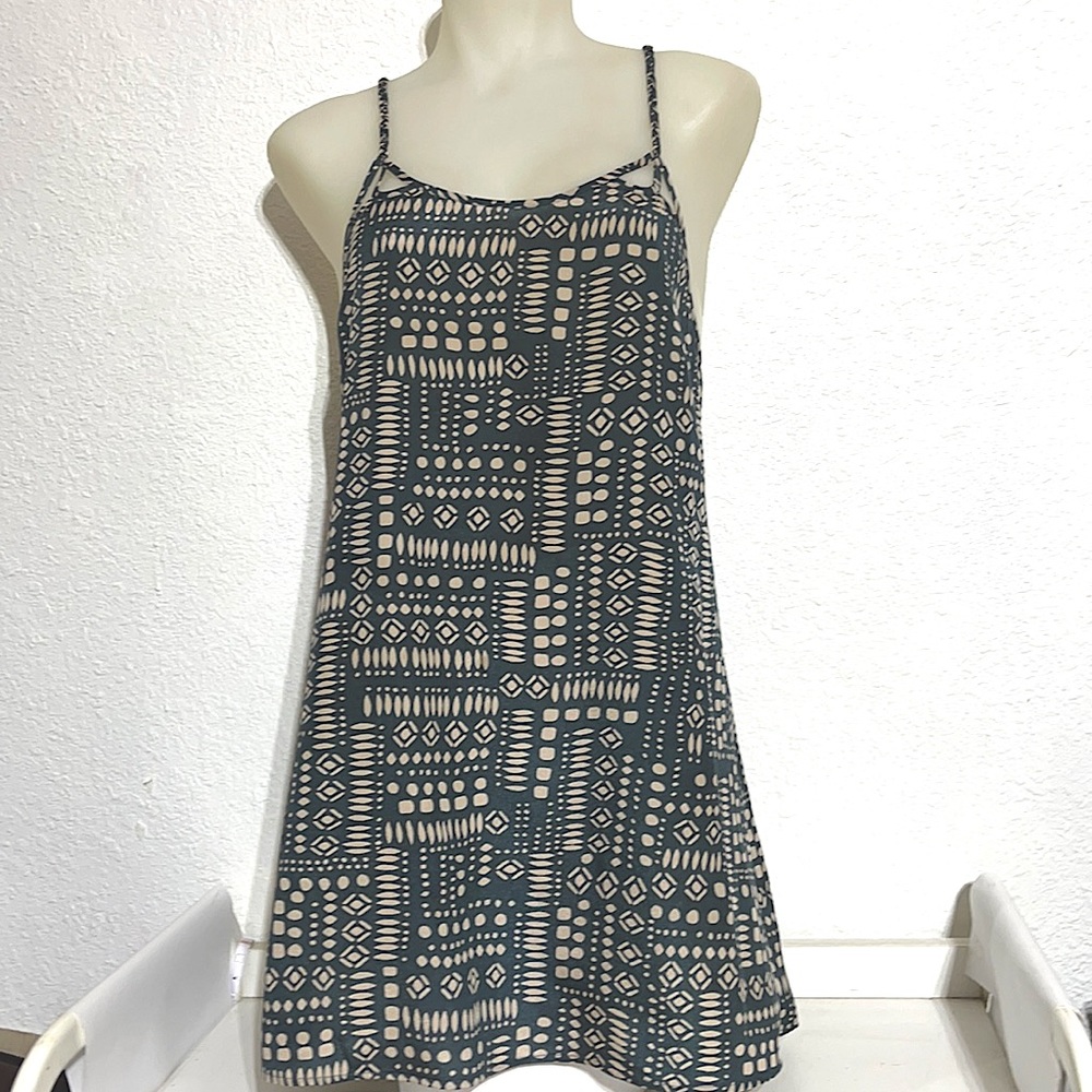 Strappy Mini Dress Tribal Print S